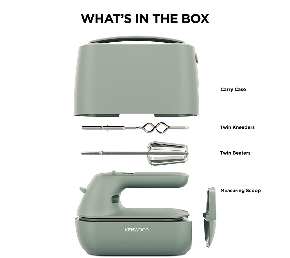 KENWOOD Quickmix Go HMP40.000.GR Hand Mixer - Eucalyptus Green image number 7 of 8