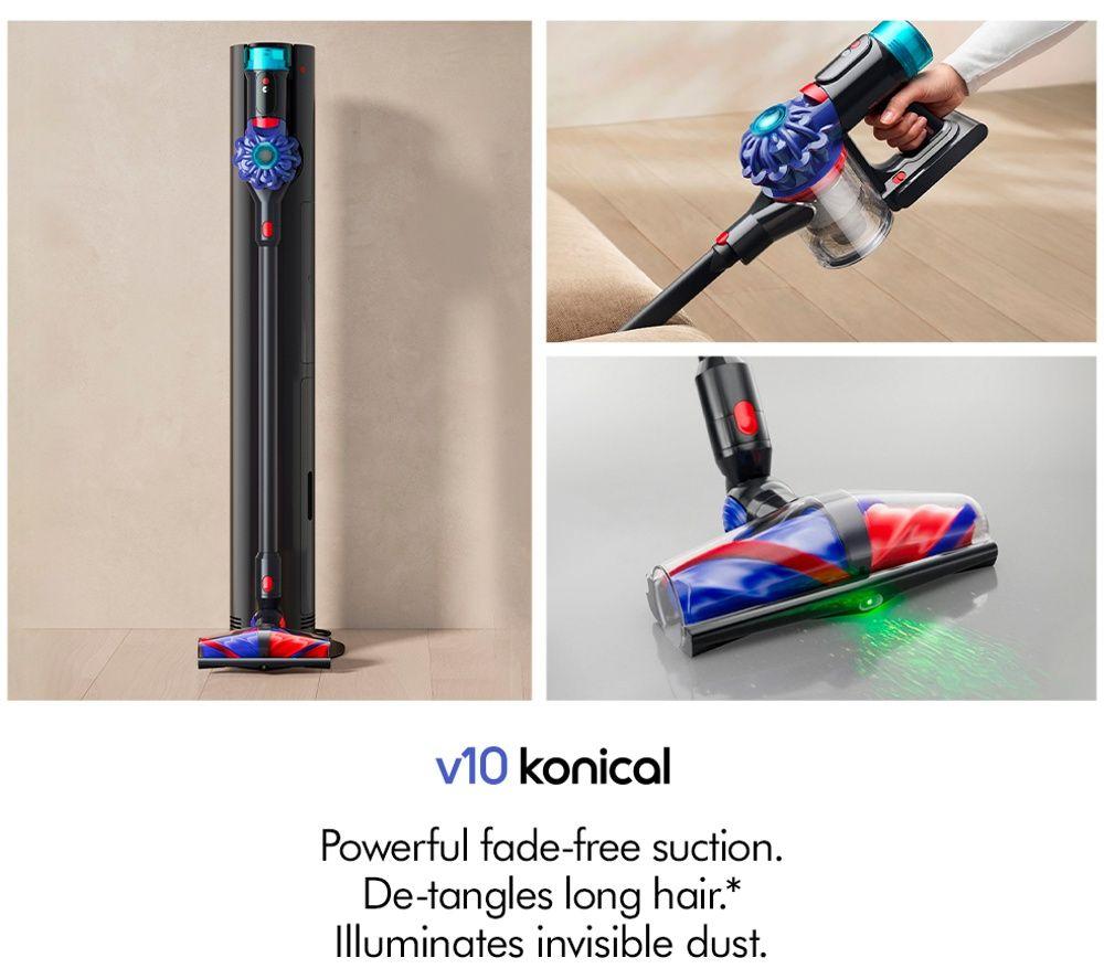 DYSON V10 Konical Cordless Vacuum Cleaner & Auto-Empty Dok - Matte Black & Copper image number 5 of 6
