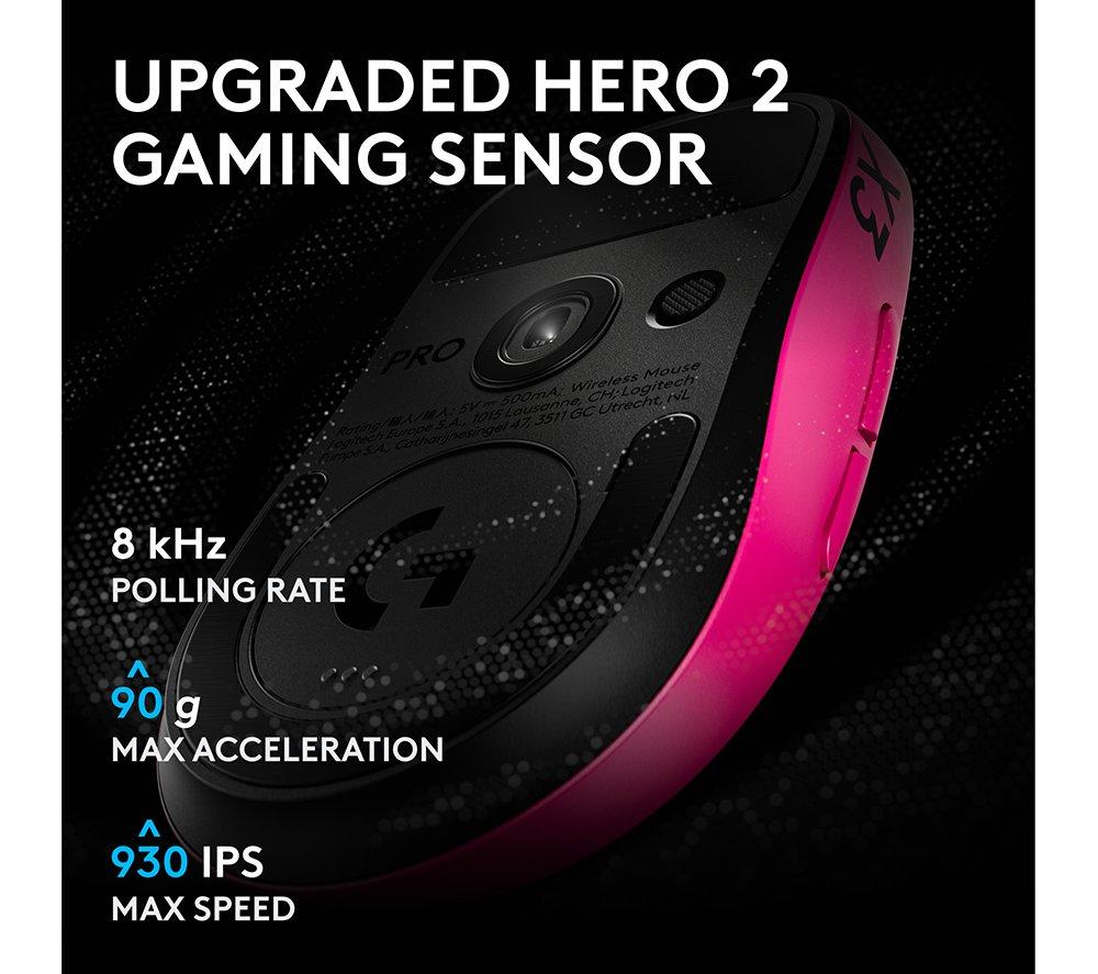 LOGITECH G Pro X3 Superstrike Wireless Optical Gaming Mouse - Pink Eclipse image number 8 of 11