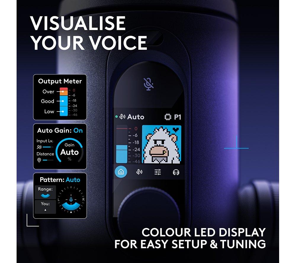 LOGITECH Yeti 2 USB Microphone - Black image number 6 of 10