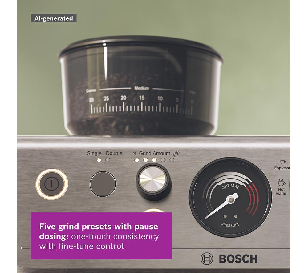 BOSCH Series 4 HomeCafe PFG403B3 Semi-Automatic Coffee Machine - Silver image number 7 of 15
