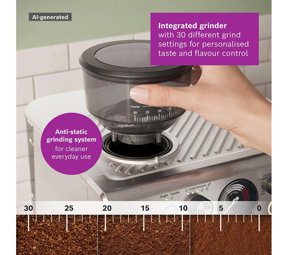 BOSCH Series 4 HomeCafe PFG403B3 Semi-Automatic Coffee Machine - Silver image number 12 of 15