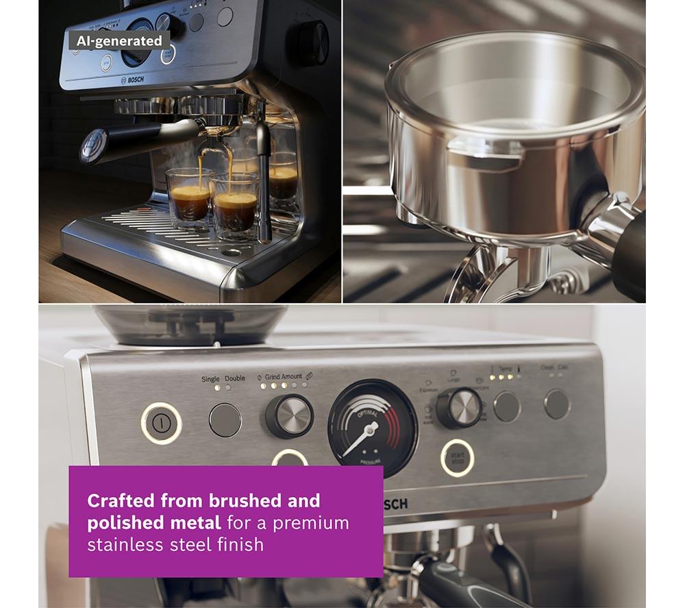 BOSCH Series 4 HomeCafe PFG403B3 Semi-Automatic Coffee Machine - Silver image number 14 of 15