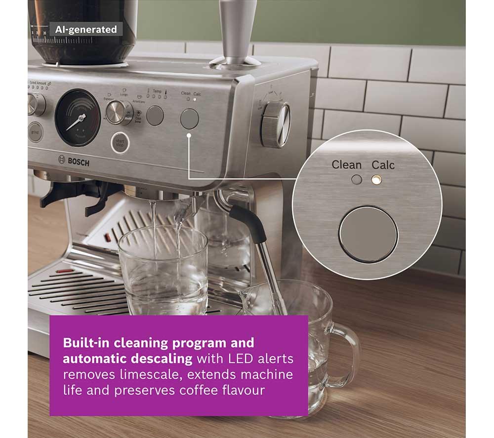 BOSCH Series 4 HomeCaf&eacute; PFG401C3 Semi-Automatic Bean to Cup Coffee Machine - Stainless Steel image number 9 of 15