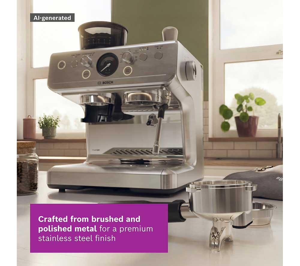 BOSCH Series 4 HomeCaf&eacute; PFG401C3 Semi-Automatic Bean to Cup Coffee Machine - Stainless Steel image number 14 of 15