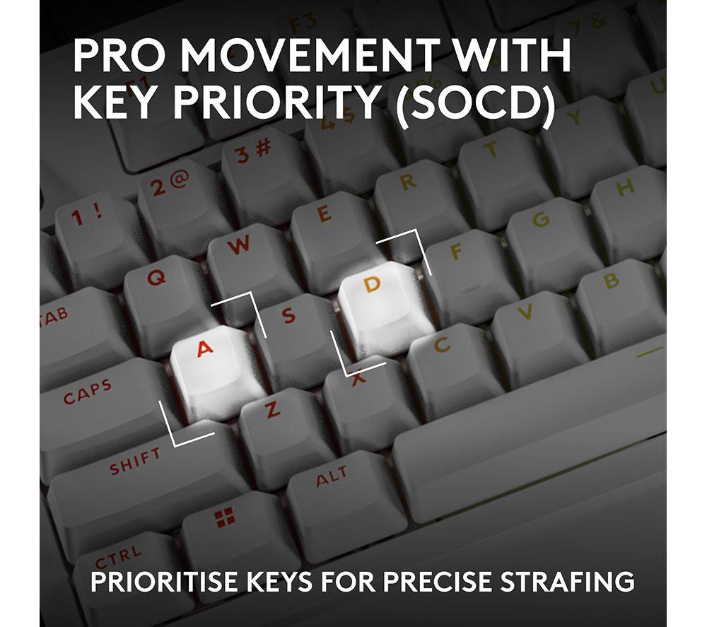 LOGITECH PRO X2 RAPID Mechanical Gaming Keyboard - White image number 7 of 10