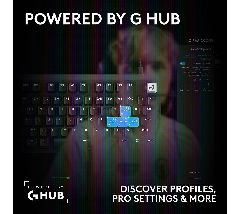 LOGITECH PRO X2 RAPID Mechanical Gaming Keyboard - White image number 9 of 10
