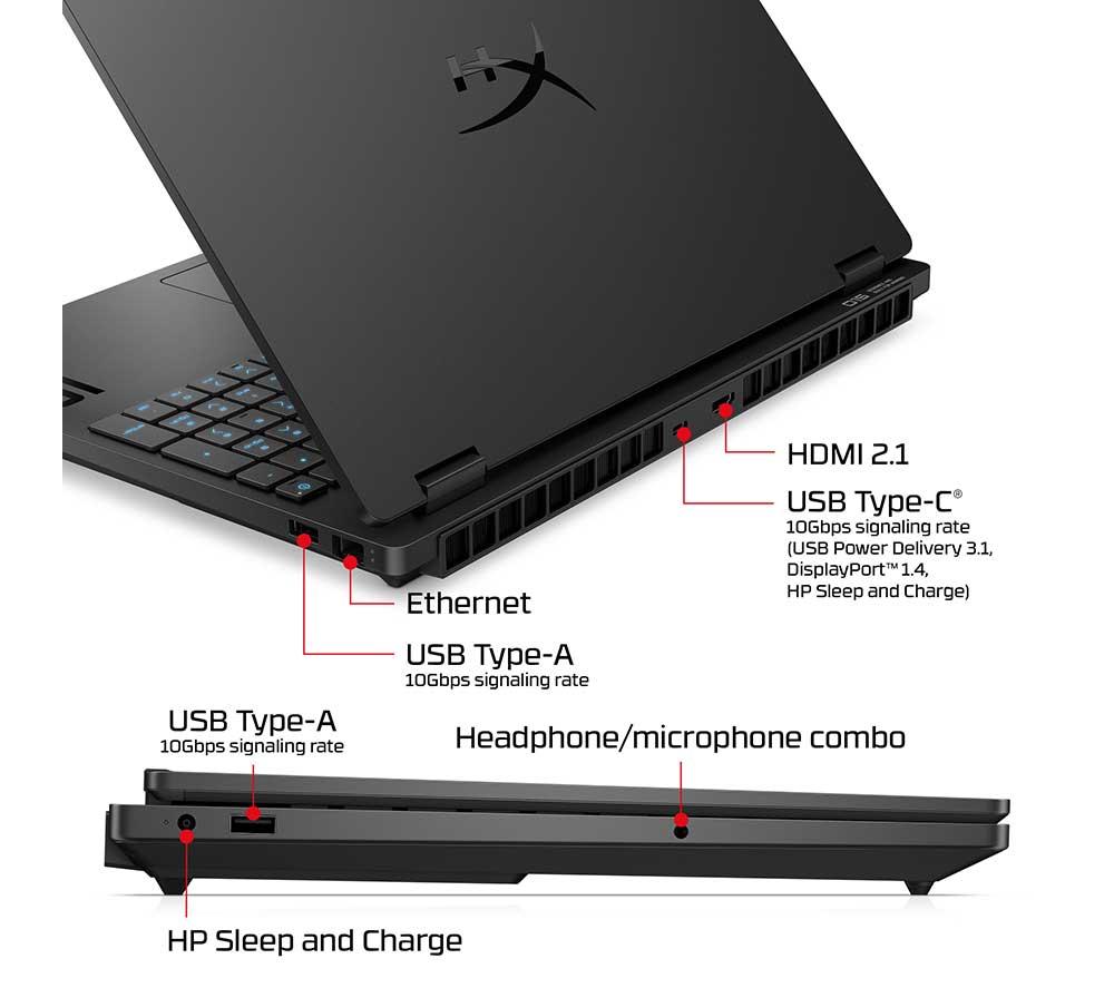 HP HyperX OMEN 15" Gaming Laptop (Intel&reg; Core&trade; Ultra 7, RTX 5060, 512 GB SSD), Gaming Mouse & Wireless Headset Bundle image number 11 of 30