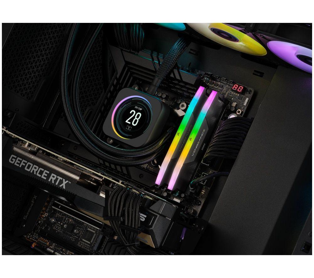 CORSAIR VENGEANCE RGB 16 GB DDR5 6000 MHz PC RAM image number 2 of 6