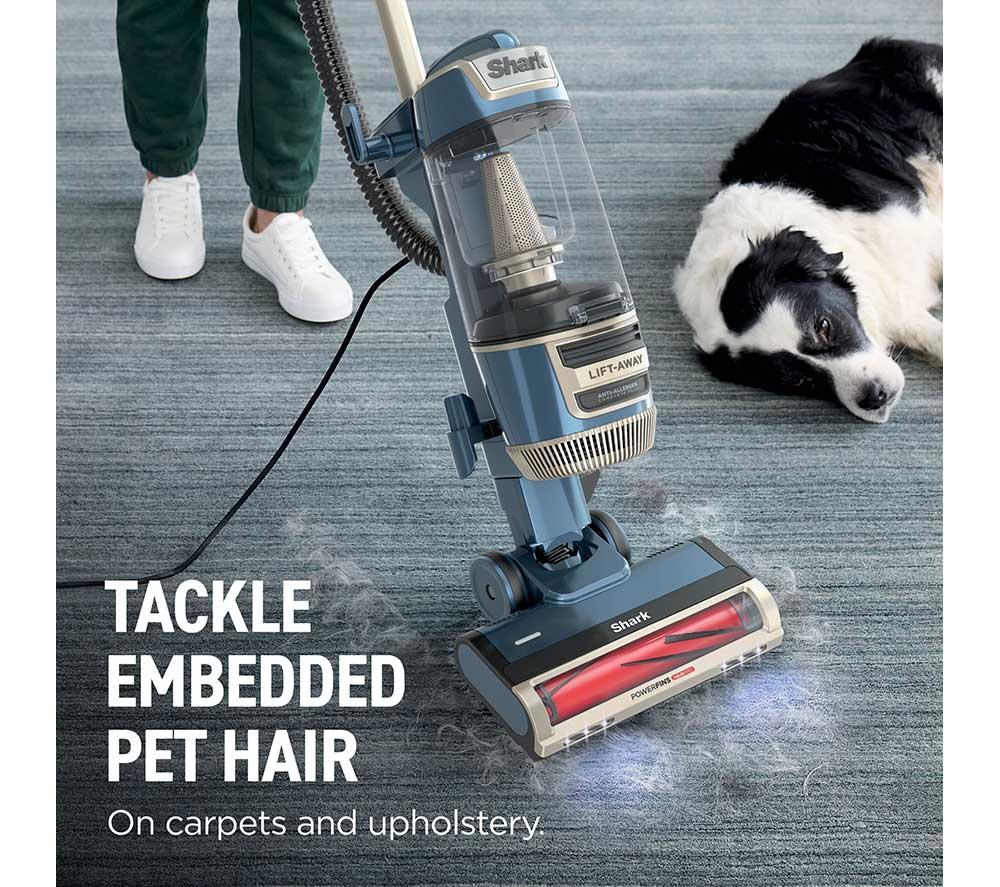SHARK LU251UKT Rotator Pet Bagless Corded Upright Vacuum Cleaner - Dark Blue & Champagne image number 2 of 15