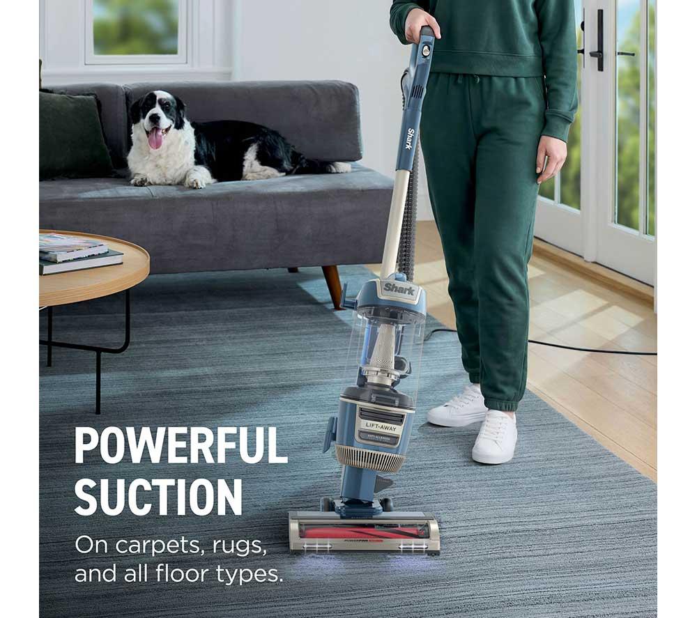 SHARK LU251UKT Rotator Pet Bagless Corded Upright Vacuum Cleaner - Dark Blue & Champagne image number 3 of 15