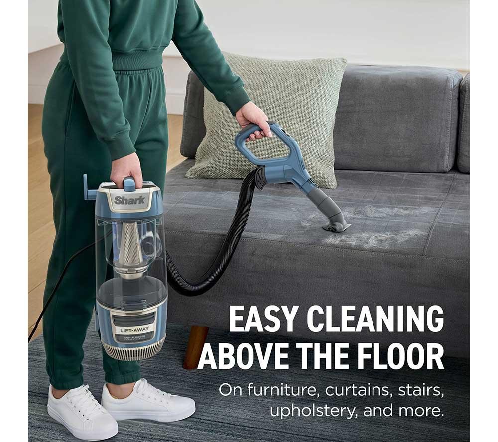 SHARK LU251UKT Rotator Pet Bagless Corded Upright Vacuum Cleaner - Dark Blue & Champagne image number 5 of 15