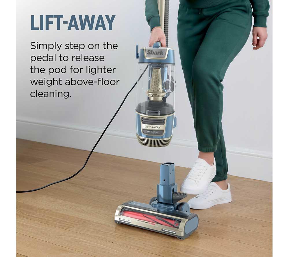 SHARK LU251UKT Rotator Pet Bagless Corded Upright Vacuum Cleaner - Dark Blue & Champagne image number 6 of 15