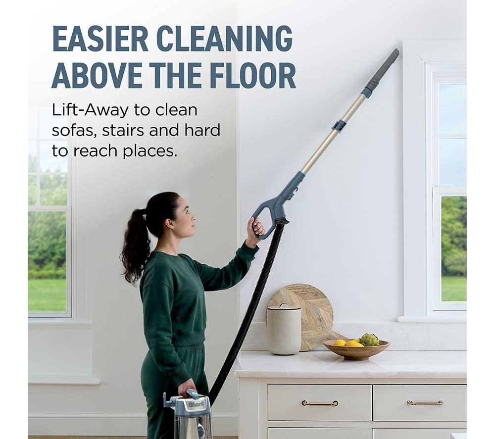 SHARK LU251UKT Rotator Pet Bagless Corded Upright Vacuum Cleaner - Dark Blue & Champagne image number 7 of 15