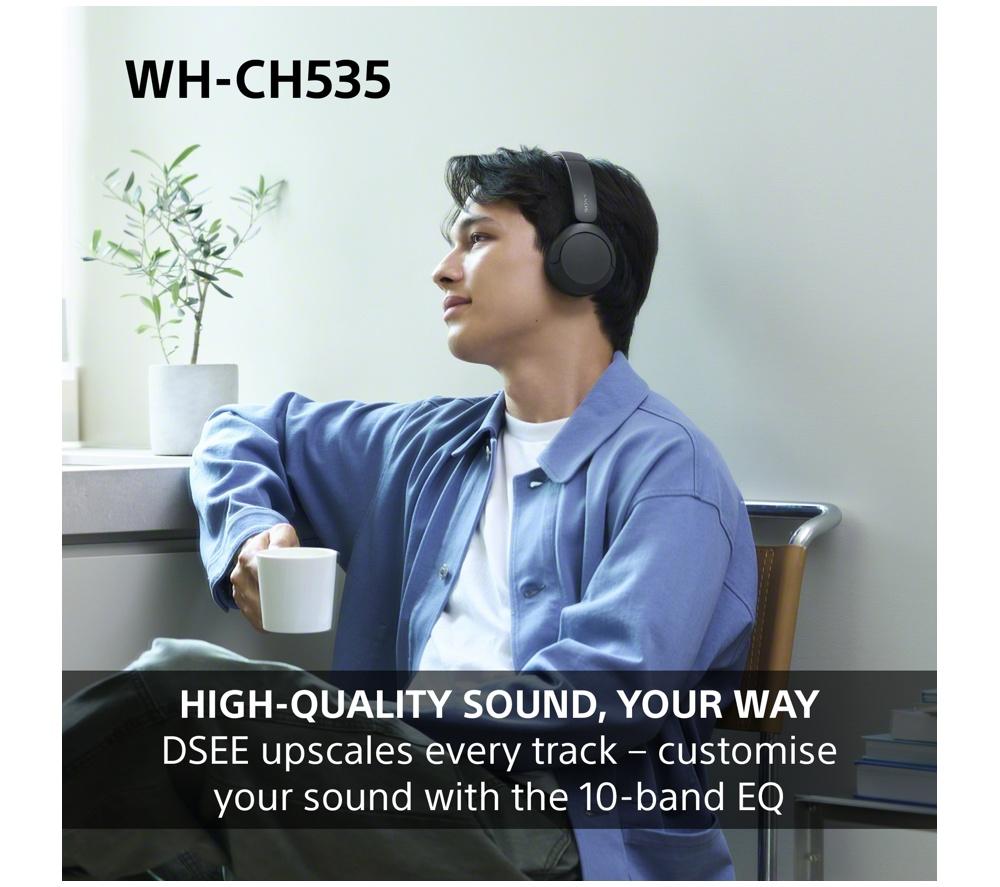 SONY WH-CH535 Wireless Bluetooth Headphones - Coral Red image number 3 of 13