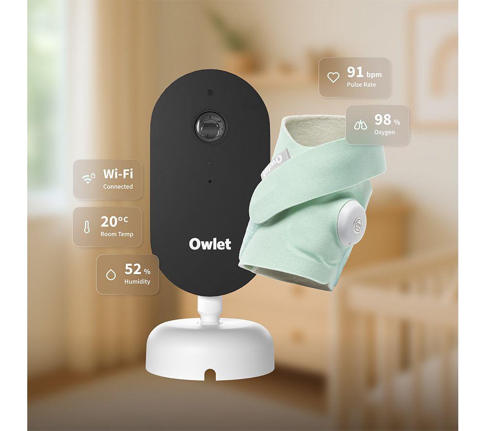 OWLET Duo Dream Sock & Sight Mint Baby Monitor - Blue image number 2 of 10