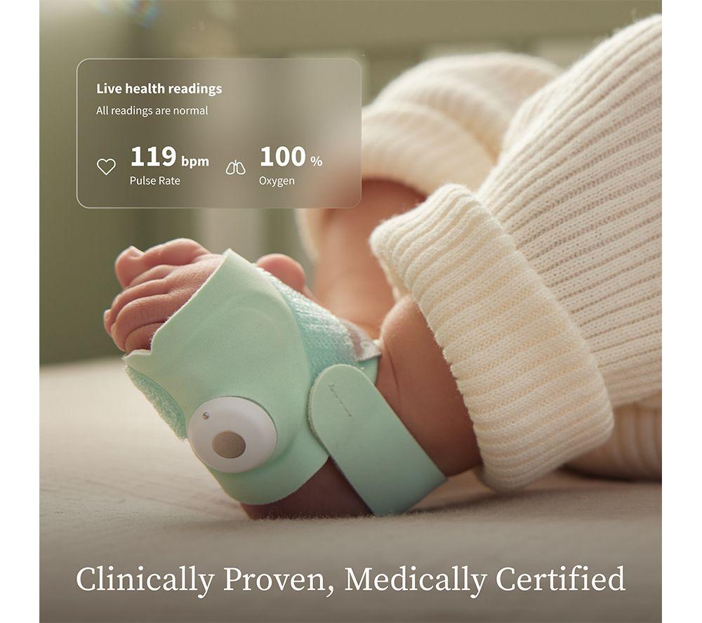 OWLET Duo Dream Sock & Sight Mint Baby Monitor - Blue image number 5 of 10