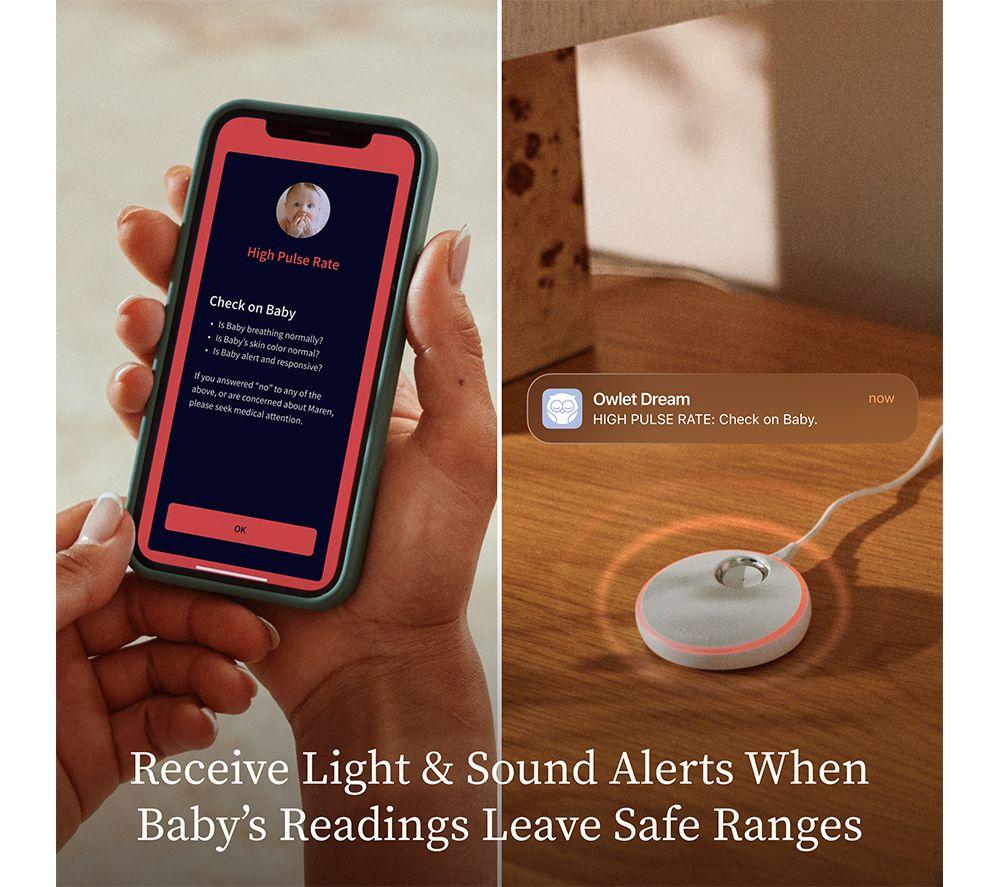 OWLET Duo Dream Sock & Sight Mint Baby Monitor - Blue image number 6 of 10