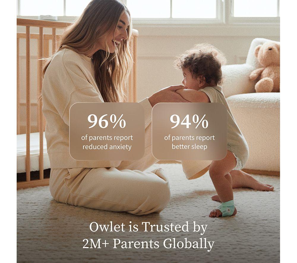 OWLET Duo Dream Sock & Sight Mint Baby Monitor - Blue image number 9 of 10