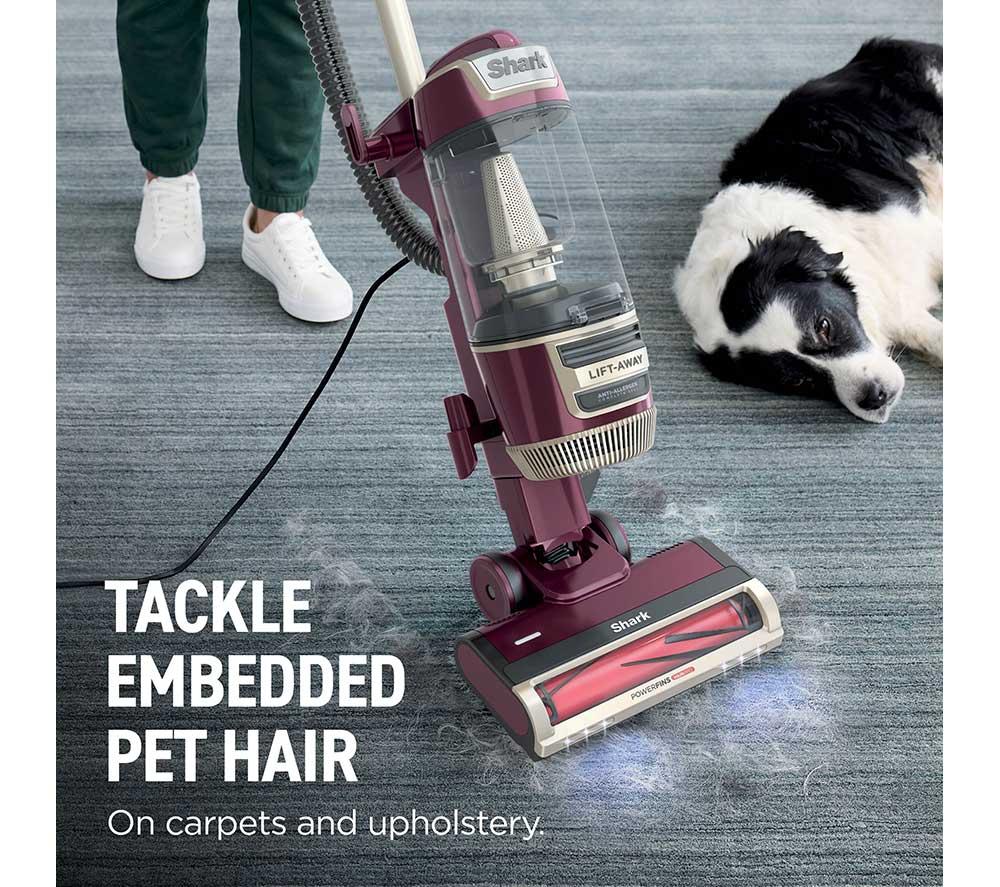 SHARK Rotator LU251UK Upright Bagless Vacuum Cleaner - Red Plum & Champagne image number 2 of 11