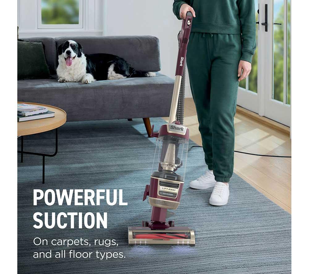 SHARK Rotator LU251UK Upright Bagless Vacuum Cleaner - Red Plum & Champagne image number 3 of 11