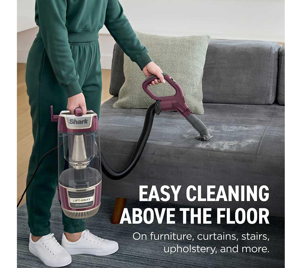 SHARK Rotator LU251UK Upright Bagless Vacuum Cleaner - Red Plum & Champagne image number 5 of 11