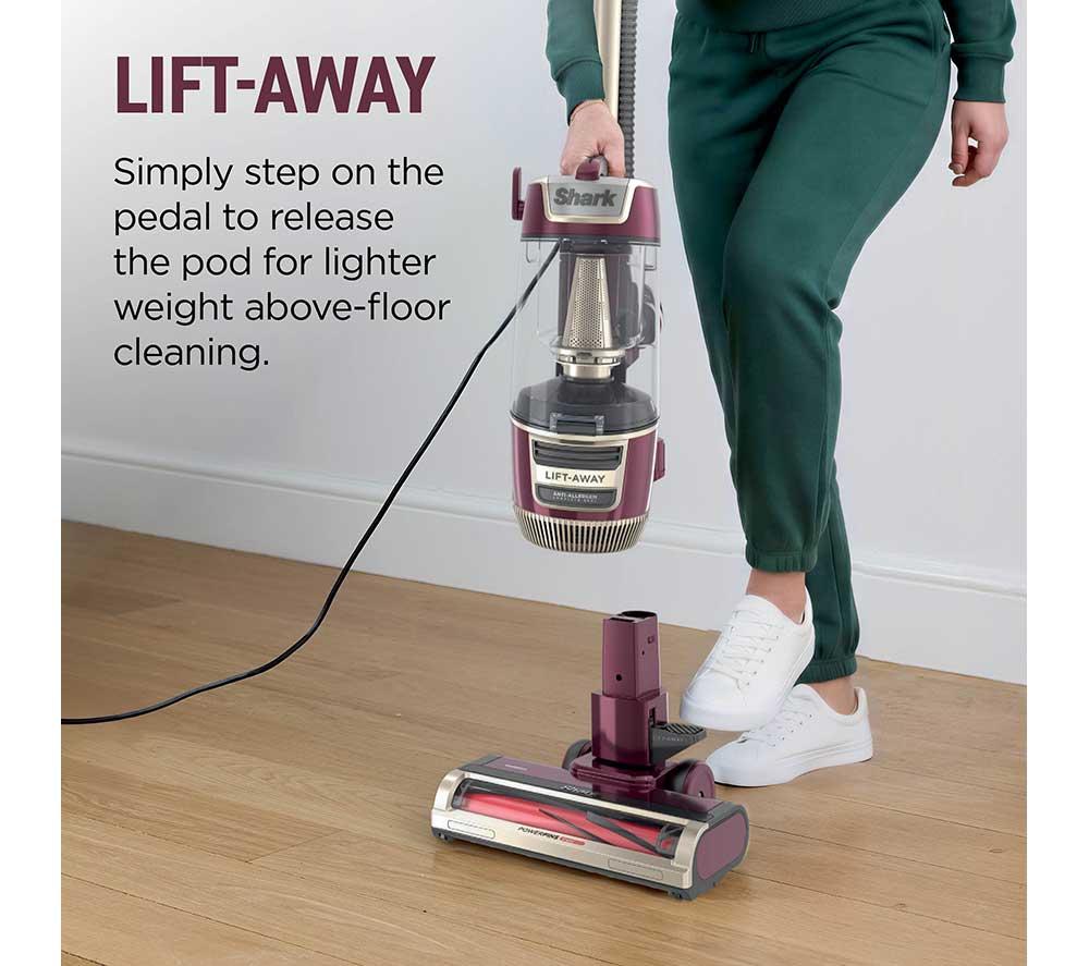 SHARK Rotator LU251UK Upright Bagless Vacuum Cleaner - Red Plum & Champagne image number 6 of 11