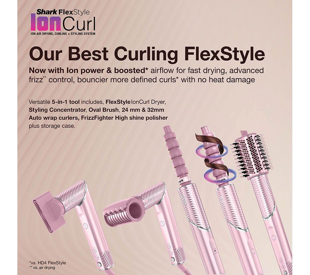 SHARK FlexStyle IonCurl HD850UKPK 3-in-1 Air Styler & Hair Dryer - Pink image number 2 of 15