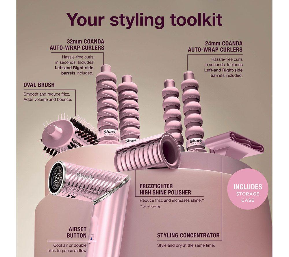 SHARK FlexStyle IonCurl HD850UKPK 3-in-1 Air Styler & Hair Dryer - Pink image number 3 of 15