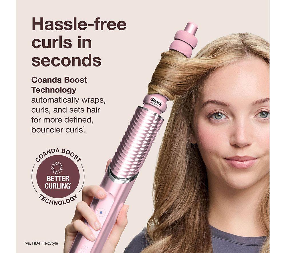 SHARK FlexStyle IonCurl HD850UKPK 3-in-1 Air Styler & Hair Dryer - Pink image number 4 of 15