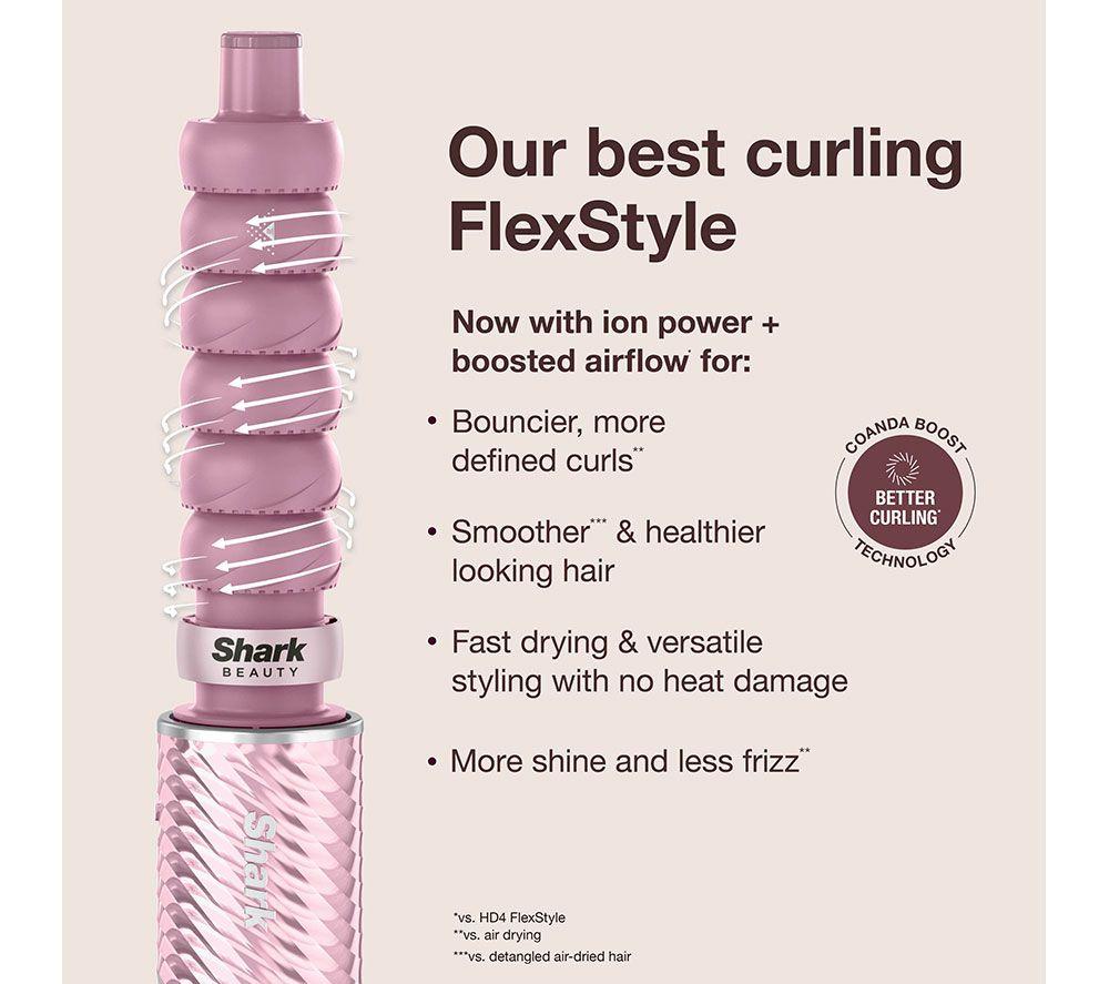 SHARK FlexStyle IonCurl HD850UKPK 3-in-1 Air Styler & Hair Dryer - Pink image number 10 of 15