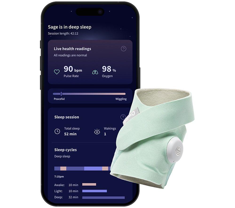 OWLET Dream Sock ODSU-1-MT Smart Baby Monitor - Green