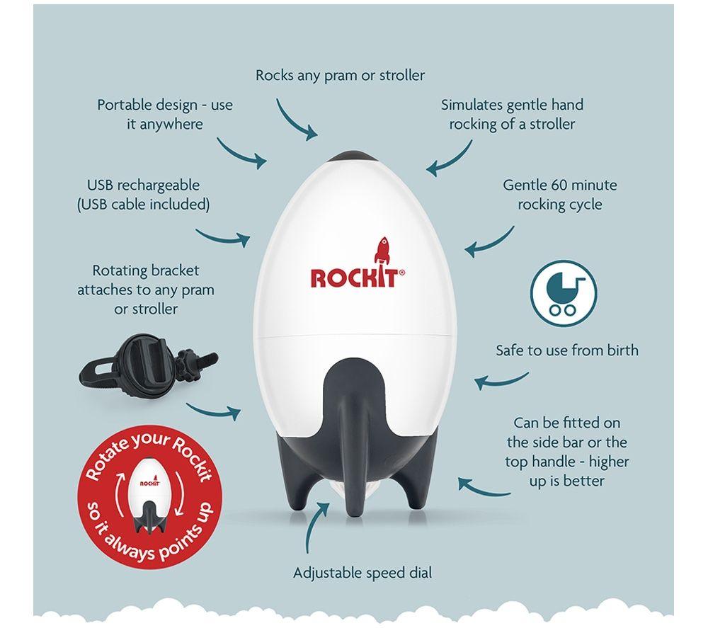 ROCKET Rockit Portable Baby Rocker - White image number 2 of 5