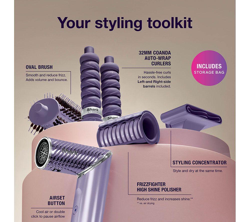 SHARK FlexStyle IonCurl HD840UKPU Hair Styler & Curler - Lilac image number 2 of 14