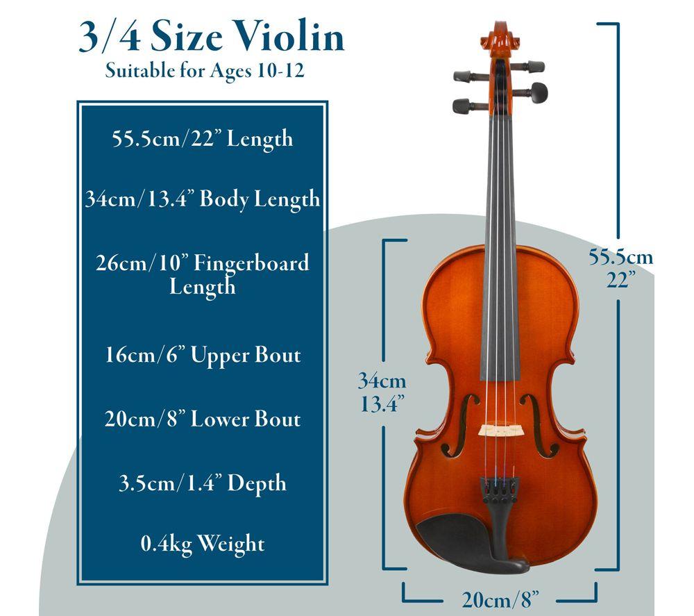 FORENZA Prima I Series 3/4 Size Acoustic Violin - Brown image number 3 of 5