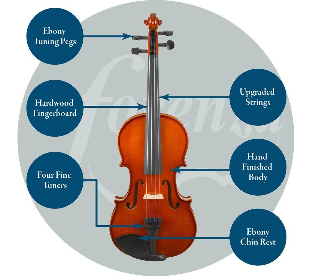 FORENZA Prima I Series 1/4 Size Acoustic Violin - Brown image number 3 of 5