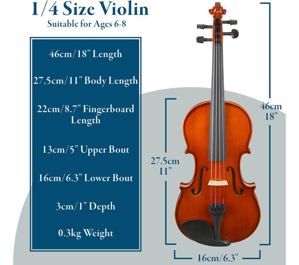 FORENZA Prima I Series 1/4 Size Acoustic Violin - Brown image number 4 of 5