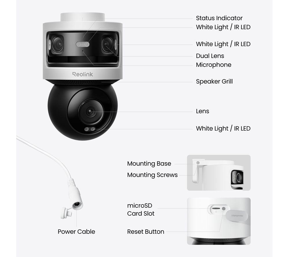 REOLINK OMVI 3i 4K Ultra HD WiFi Outdoor Security Camera - Black & White image number 4 of 7
