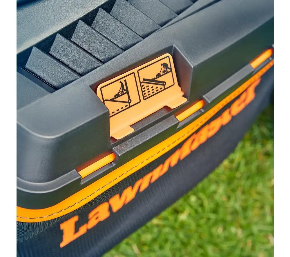 LAWNMASTER MEB1434M COMBO Corded Rotary Lawnmower & Grass Trimmer - Orange & Black image number 2 of 10