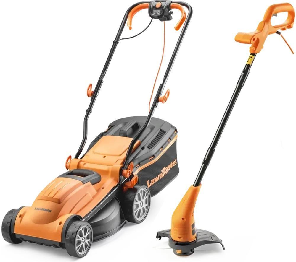 LAWNMASTER MEB1434M COMBO Corded Rotary Lawnmower & Grass Trimmer - Orange & Black image number 10 of 10