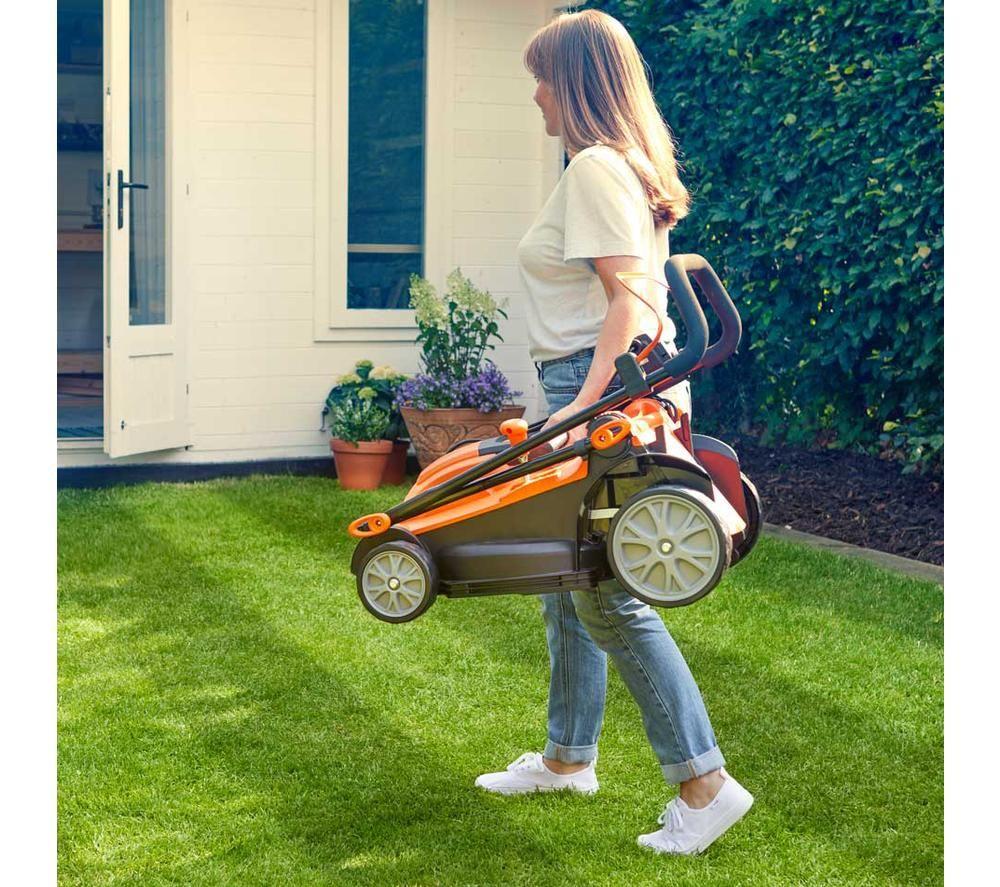 LAWNMASTER M2EB1637M-01 Corded Rotary Lawn Mower - Orange & Black image number 8 of 9