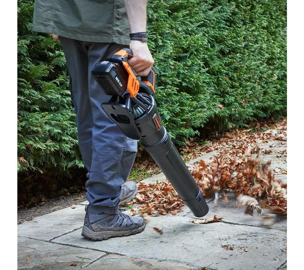 LAWNMASTER CLBL2407-01 24V Cordless Leaf Blower - Orange & Black image number 2 of 9