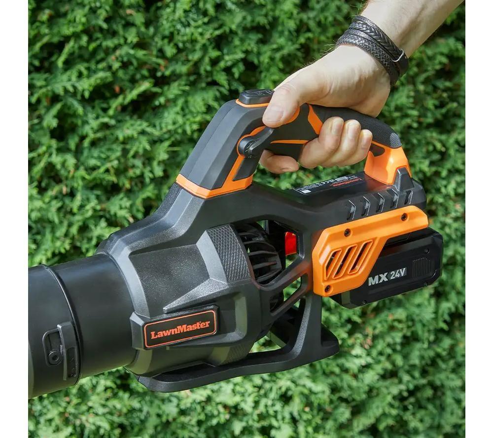 LAWNMASTER CLBL2407-01 24V Cordless Leaf Blower - Orange & Black image number 4 of 9