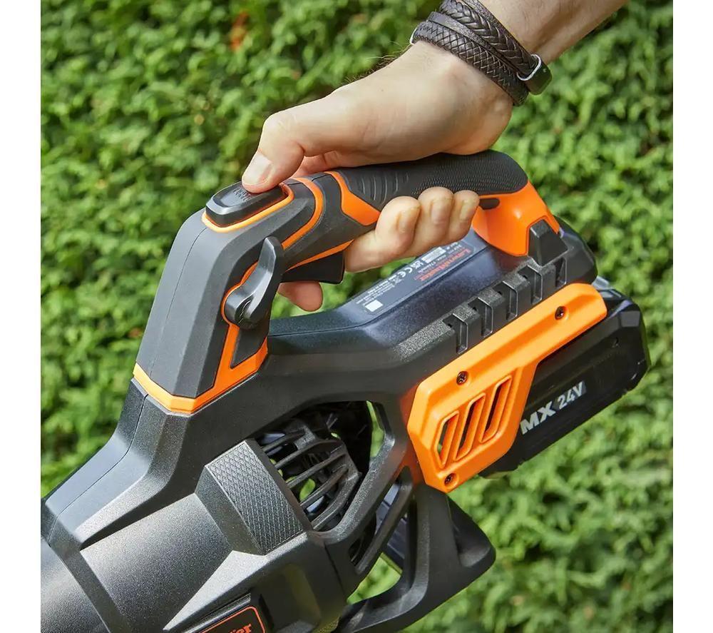 LAWNMASTER CLBL2407-01 24V Cordless Leaf Blower - Orange & Black image number 5 of 9