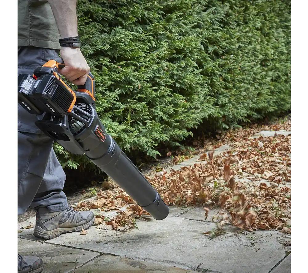 LAWNMASTER CLBL4807-01 48V Cordless Leaf Blower - Orange & Black image number 2 of 9