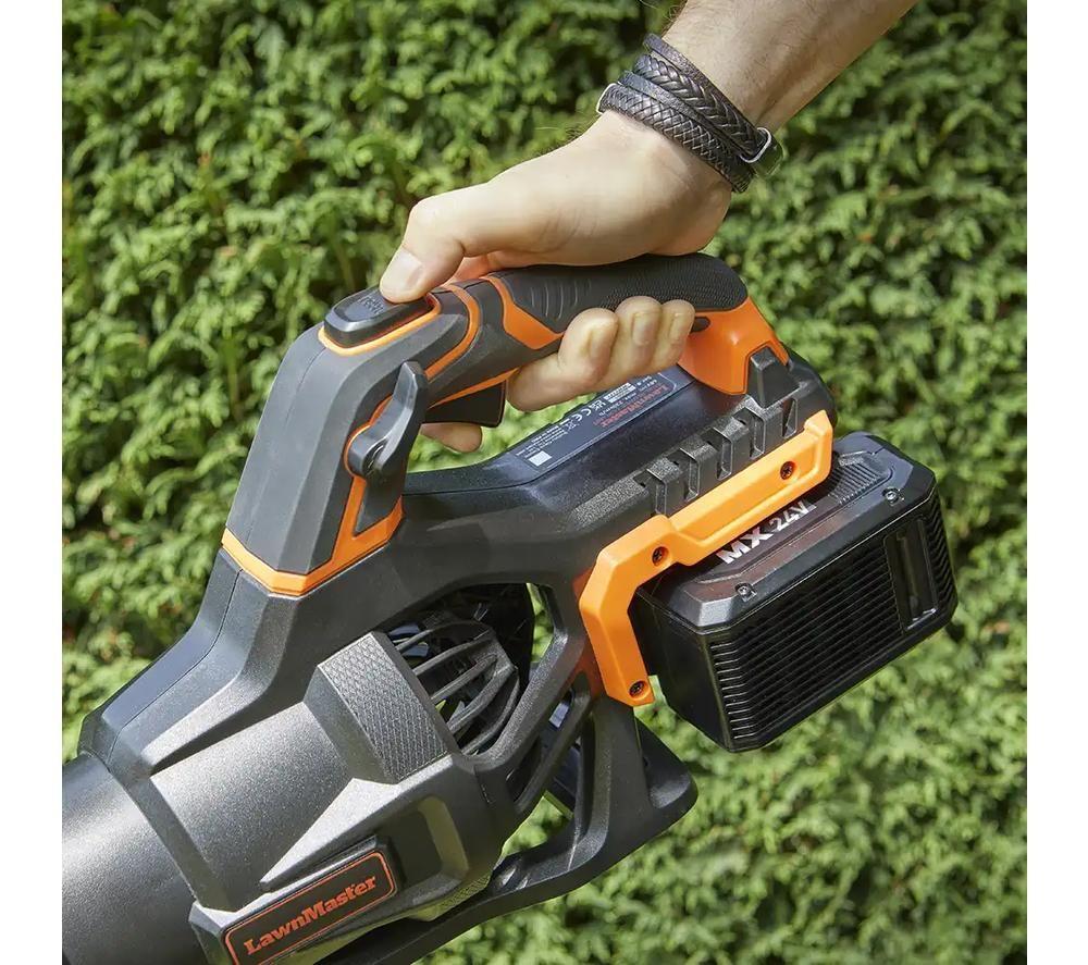 LAWNMASTER CLBL4807-01 48V Cordless Leaf Blower - Orange & Black image number 3 of 9