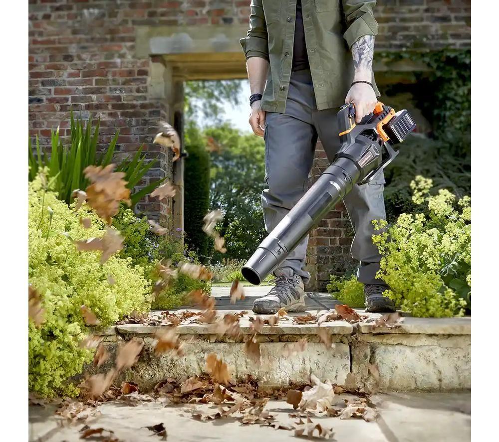LAWNMASTER CLBL4807-01 48V Cordless Leaf Blower - Orange & Black image number 7 of 9