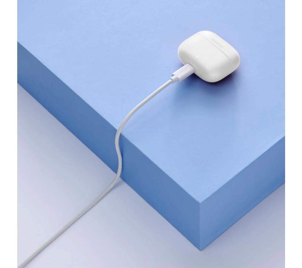 HAMA Freedom Light II Wireless Bluetooth Earbuds - White image number 7 of 9