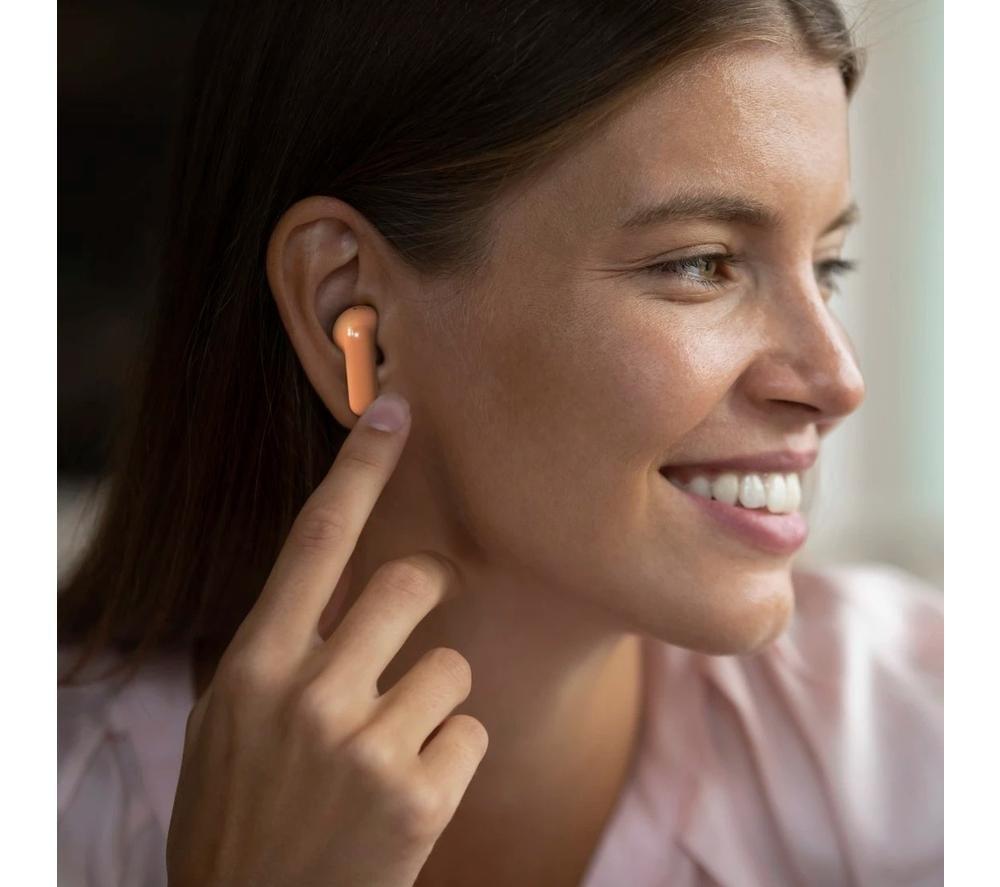 HAMA Freedom Light II Wireless Bluetooth Earbuds - Orange image number 5 of 8