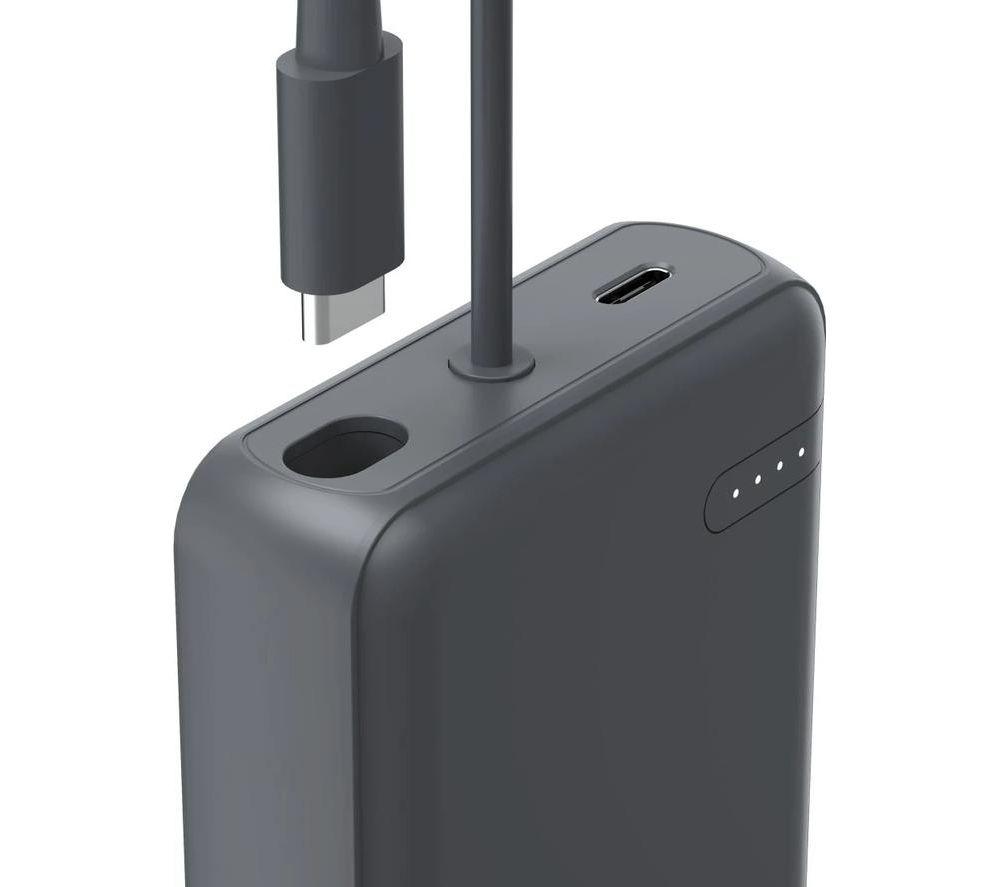 HAMA Travel 10000 mAh Portable Power Bank - Anthracite image number 4 of 5